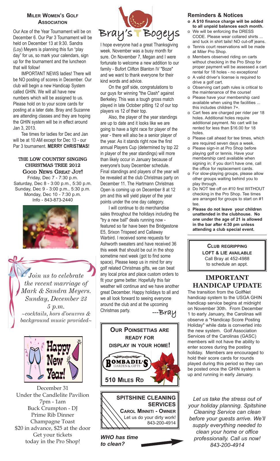 December 2012 newsletter, page 2 of 2