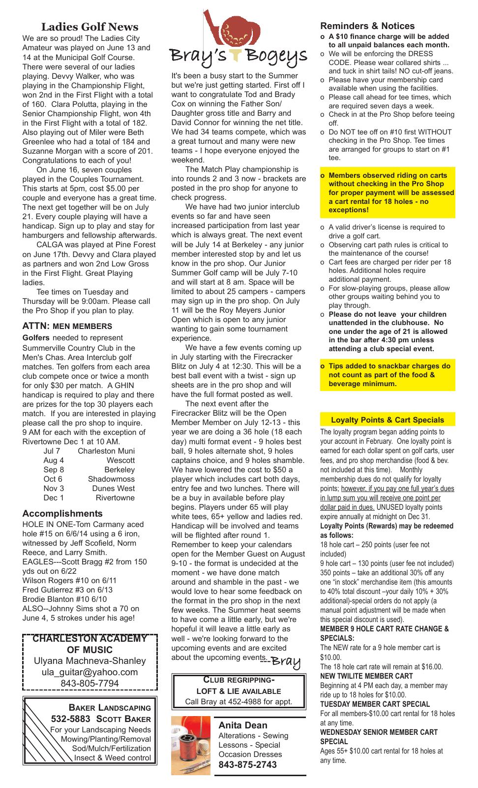 July 2014 newsletter, page 2 of 2