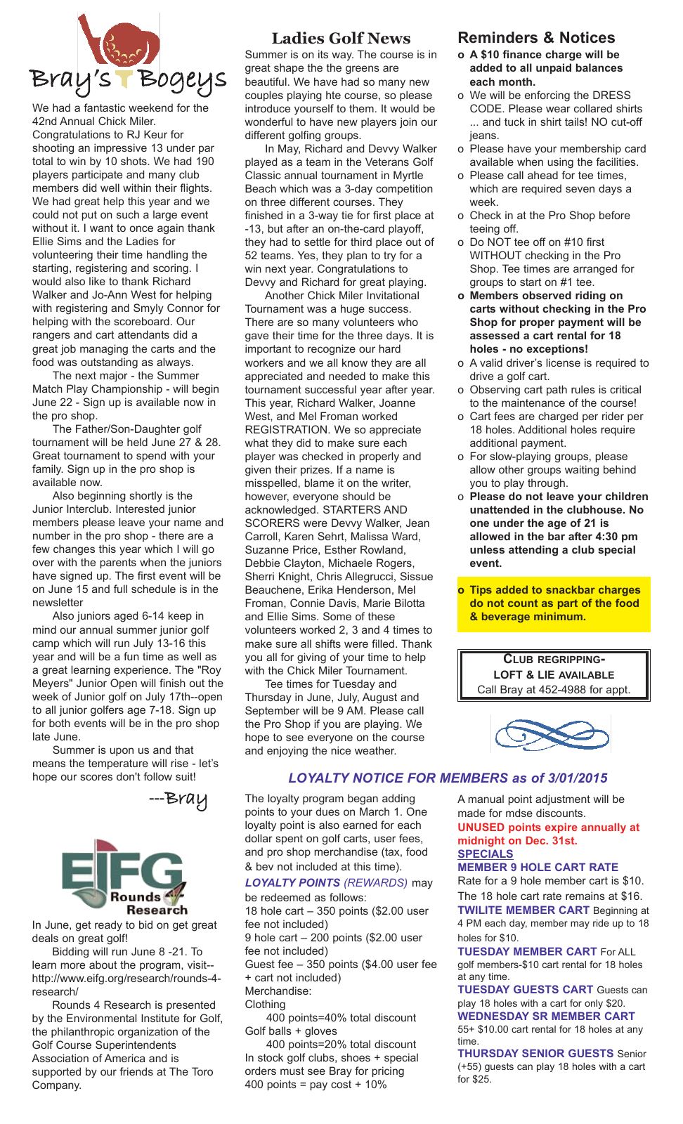 June 2015 newsletter, page 2 of 2