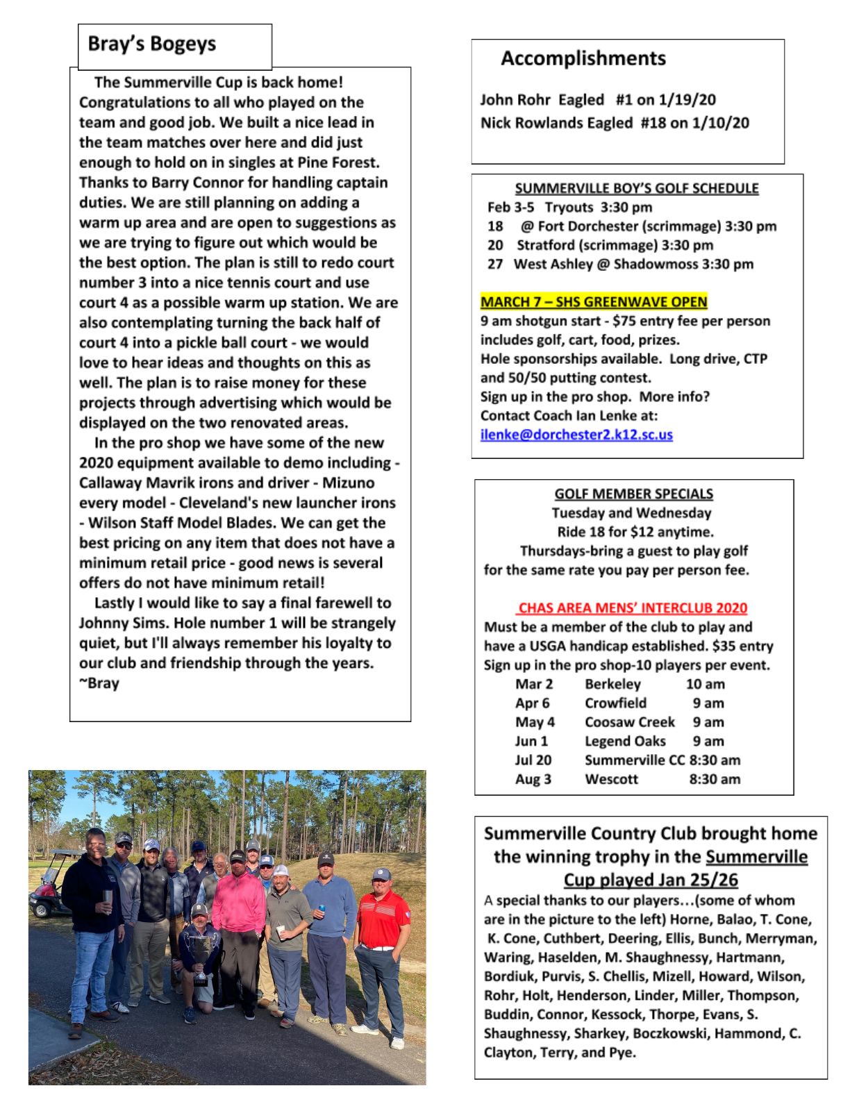 February 2020 newsletter, page 2 of 2