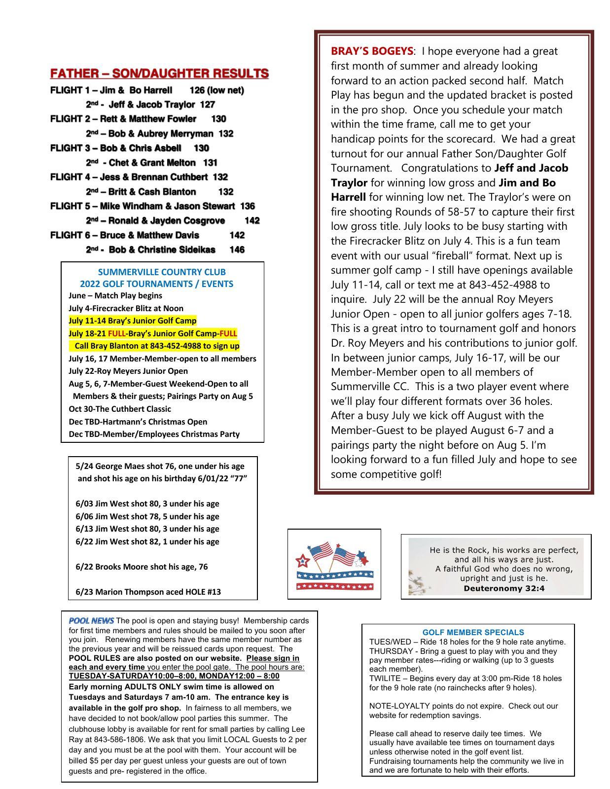 July 2022 newsletter, page 2 of 2
