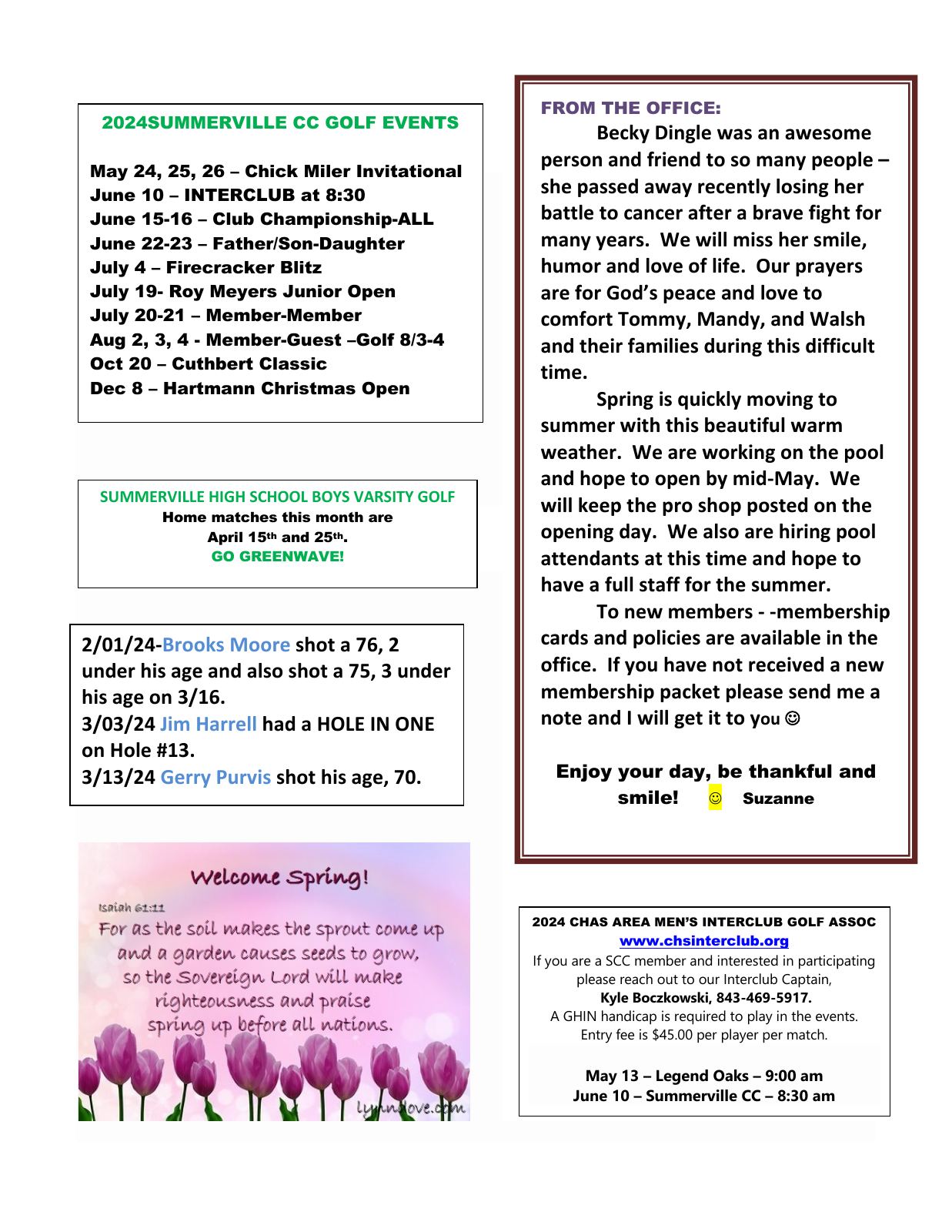 April 2024 newsletter, page 2 of 2